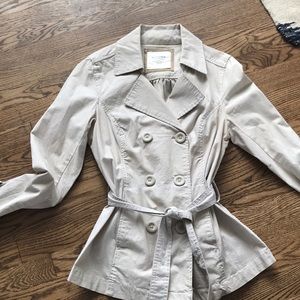 Seersucker blazer with belt